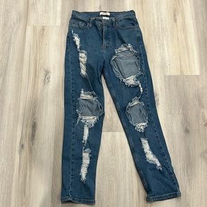 Ripped mom jeans
